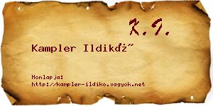 Kampler Ildikó névjegykártya