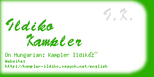 ildiko kampler business card